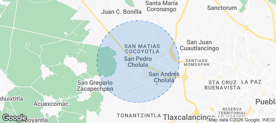 Cholula de Rivadabia Airbnb map